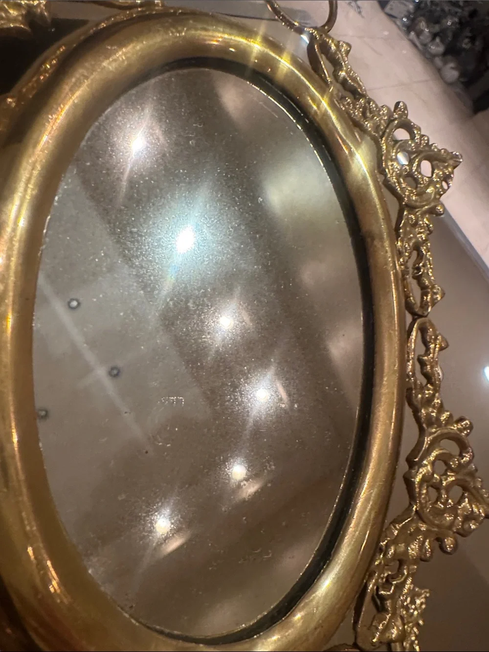 Vintage Mid Century Modern Gold Gilt Twin Mirrors